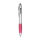 a pink comfort grip rubber grip pen