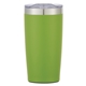 aerial view a lime green with silver accent/clear translucent lid 20 oz two - tone himalayan recycled tumbler, image 1 of 6