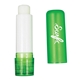 aerial view a green beeswax lip balm with vitamin e, image 1 of 2