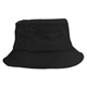 aerial view a black classic cotton bucket cap, image 1 of 2