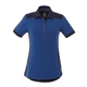 aerial view a metro blue/vintage navy (550) womens laramie short sleeve polo, image 1 of 3