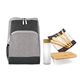 aerial view a white bay cooler backpack glass lunch set, image 1 of 2