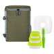 aerial view a green speck cooler chilled lunch set, image 1 of 2