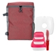 aerial view a red speck cooler chilled lunch set, image 1 of 2