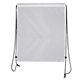 aerial view a custom full color reflective drawstring backpack, image 1 of 2