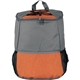 aerial view a orange ridge emblem cooler backpack, image 1 of 2