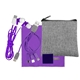 aerial view a purple recycled ultimate colorful techie kit, image 1 of 2