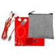 aerial view a red recycled ultimate colorful techie kit, image 1 of 2