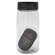 aerial view a smoke clear view 18 oz recycled bottle with floating infuser, image 1 of 2