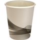 aerial view a gray 5 oz full color groovy paper cup, image 1 of 2
