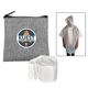 aerial view a gray recycled pouch poncho set, image 1 of 2