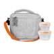 aerial view a orange adventure cooler nested lunch set, image 1 of 2