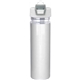 aerial view a gray two tone pop up 18 oz full color insert bottle, image 1 of 2