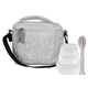 aerial view a black adventure cooler portion control utensil set, image 1 of 2