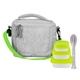 aerial view a green adventure cooler portion control utensil set, image 1 of 2
