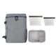 aerial view a gray speck cooler lunch to go bagged set, image 1 of 2