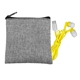 aerial view a yellow recycled type c colorful earbud set, image 1 of 2