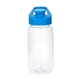 aerial view a blue easy pour 18 oz recycled bottle, image 1 of 2