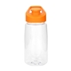 aerial view a orange easy pour 18 oz recycled bottle, image 1 of 2