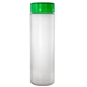 aerial view a green clear view 22 oz full color frosted glass bottle, image 1 of 2