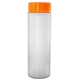 aerial view a orange clear view 22 oz full color frosted glass bottle, image 1 of 2