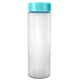 aerial view a solid mint clear view 22 oz full color frosted glass bottle, image 1 of 2