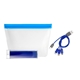 aerial view a blue reusable providence techie set, image 1 of 2