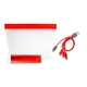 aerial view a red reusable providence techie set, image 1 of 2