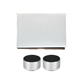 aerial view a silver hockey puck bluetooth stereo effect set, image 1 of 2