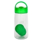aerial view a green arch 18 oz recycled bottle with floating infuser, image 1 of 2