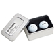 aerial view a white titleist trufeel golf ball business card tin, image 1 of 2