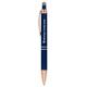 a navy crossgate stylus pen - rose gold trim