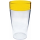 aerial view a group of 20 oz sports themed colored rim cup, image 2 of 24