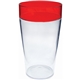 aerial view a group of 20 oz sports themed colored rim cup, image 4 of 24