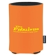 aerial view a orange custom promotional deluxe collapsible koozie cup holder, image 1 of 2