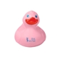 aerial view a pink large classic rubber duck, image 1 of 3