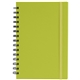 aerial view a lime green 2291 zelda recycled cover spiral journal - a5 5.5 x 8.3, image 1 of 2