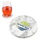 aerial view a marble white juno marble coaster, image 1 of 7