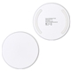 aerial view a white power up 15w wireless charger, image 1 of 2