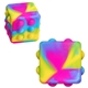 aerial view a rainbow push pop cube, image 1 of 2