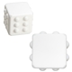 aerial view a white push pop cube, image 1 of 2