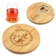 aerial view a bamboo fsc(r) bamboo coaster with bottle opener, image 1 of 2