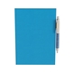 aerial view a blue pms 2925 eco all day - perfect bound 3- piece gift set, image 1 of 2