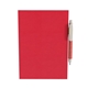 aerial view a red pms 200 eco all day - perfect bound 3- piece gift set, image 1 of 2