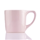 aerial view a light pink 11 oz boho ceramic mug, image 1 of 2
