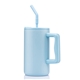 aerial view a light blue 27 oz ecosip recycled mug, image 1 of 4