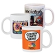 a group of 11 oz white ceramic mug w / full color sublimation