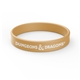 a tan printed silicone wristband bracelet