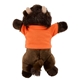 aerial view a buffalo bison aurora mini flopsies stuffed animals, image 2 of 2