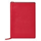 aerial view a red pms200 donald soft cover journal notebook, image 1 of 4
